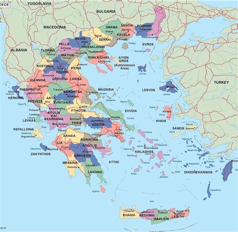 yunanistan ve türkiye haritası